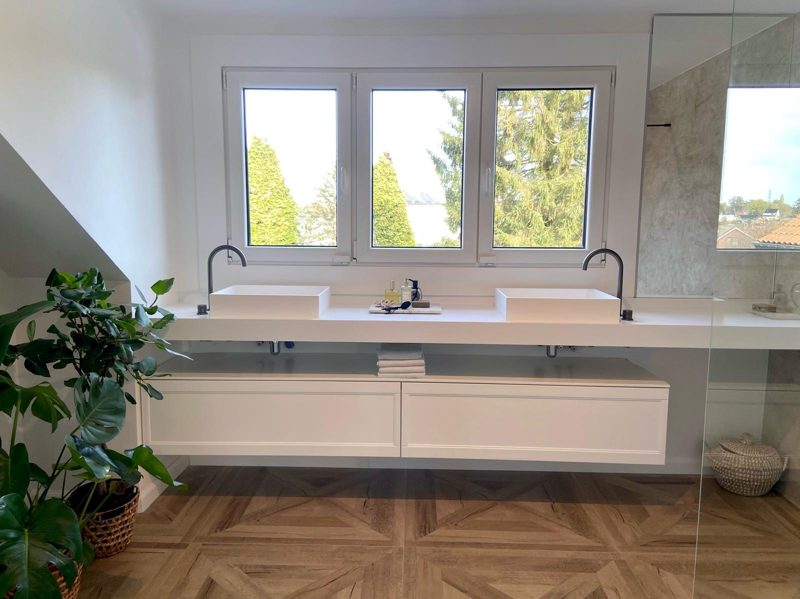 Rénovation salle de bains double vasque à Liège